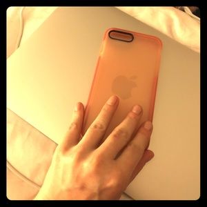 Pink transparent Iphone 7\8 plus cover